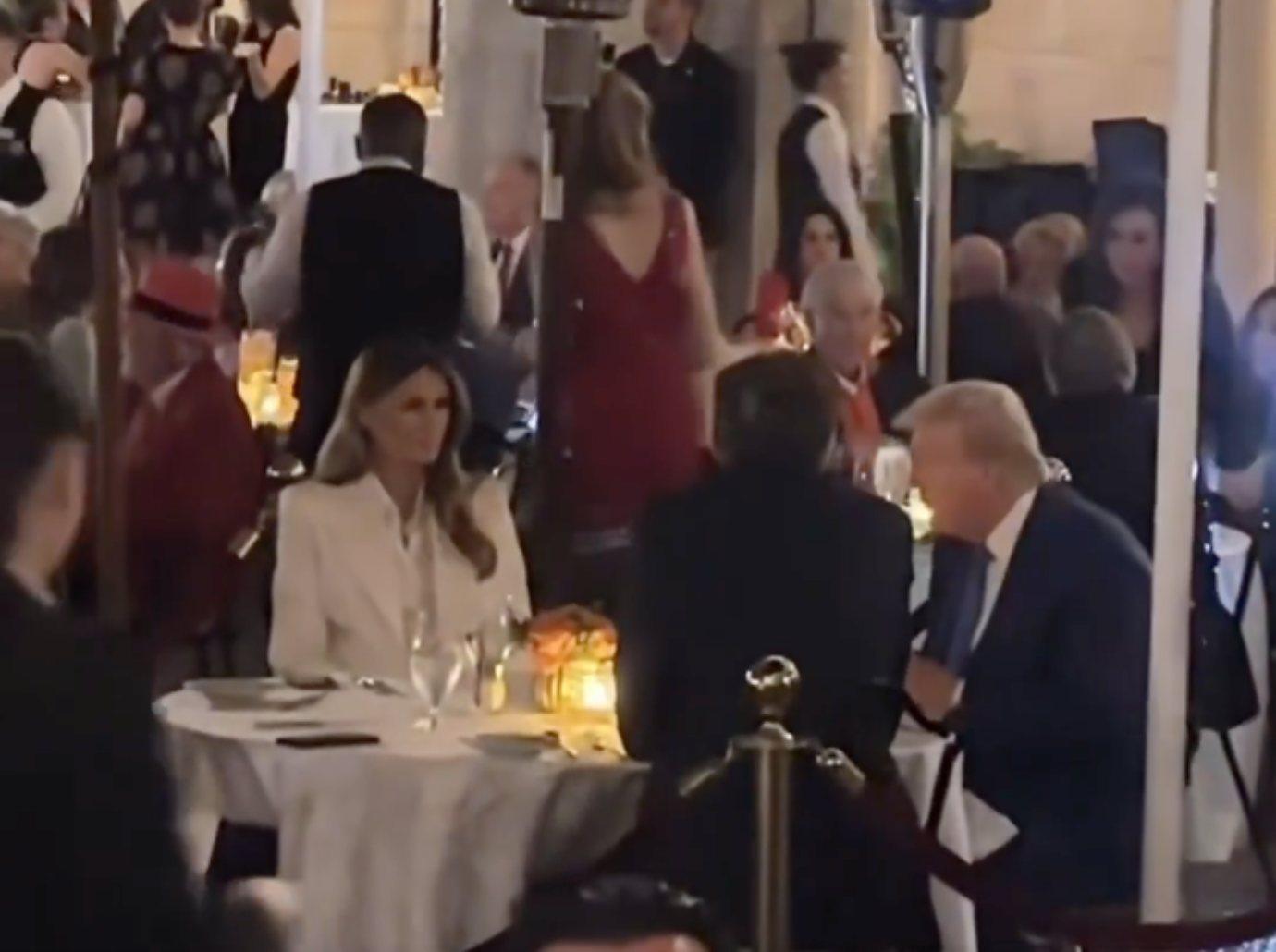 melania trump rare public dine donald barron mar a lago