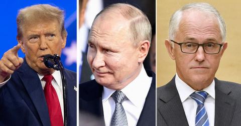 donald trump awe vladimir putin football captain australian pm pp