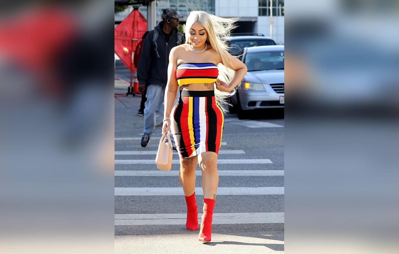 *EXCLUSIVE* Blac Chyna brings a Colorful Look to Downtown LA