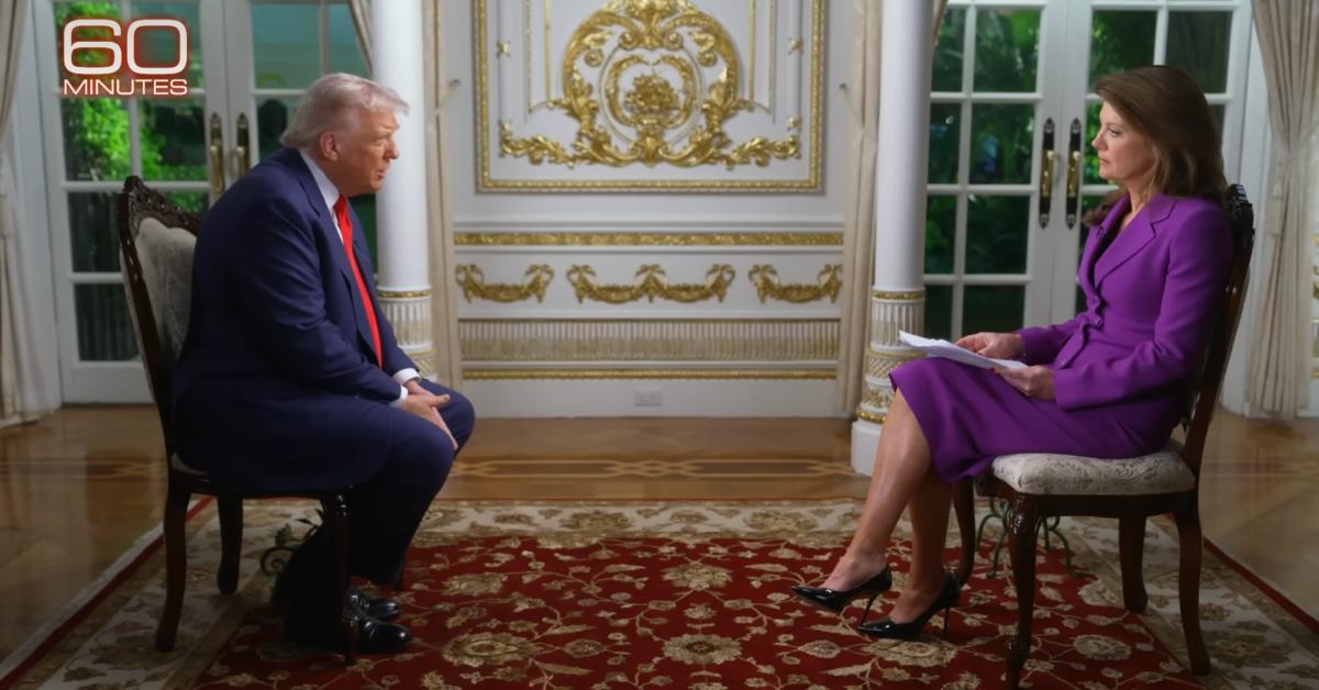 Image of Donald Trump was interviewed by Norah O'Donnell on '60 Minutes.'