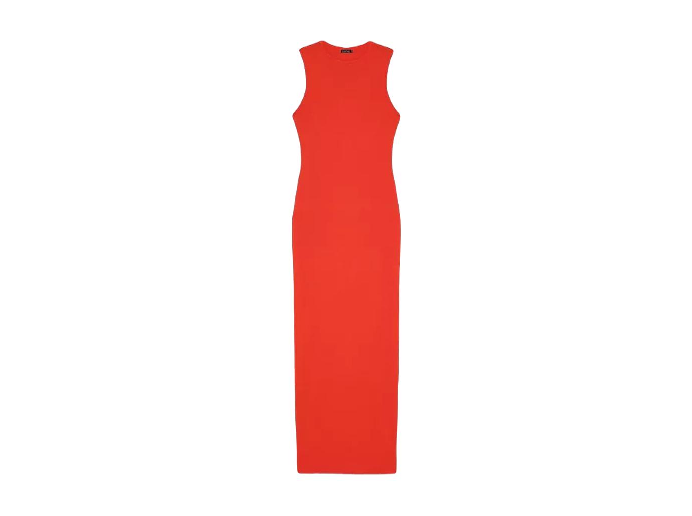 eva longoria orange maxi dress dinner style shop