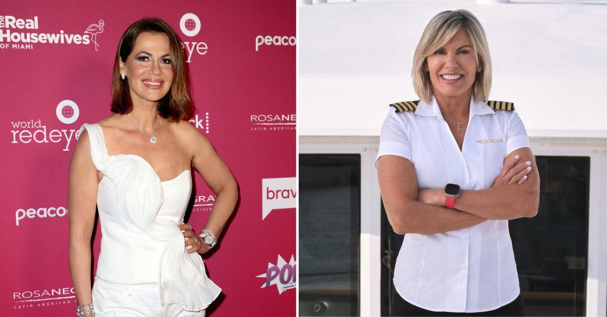 Composite photo of Julia Lemigova and Captain Sandy Yawn