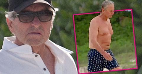 michael douglas shirtless beach photos