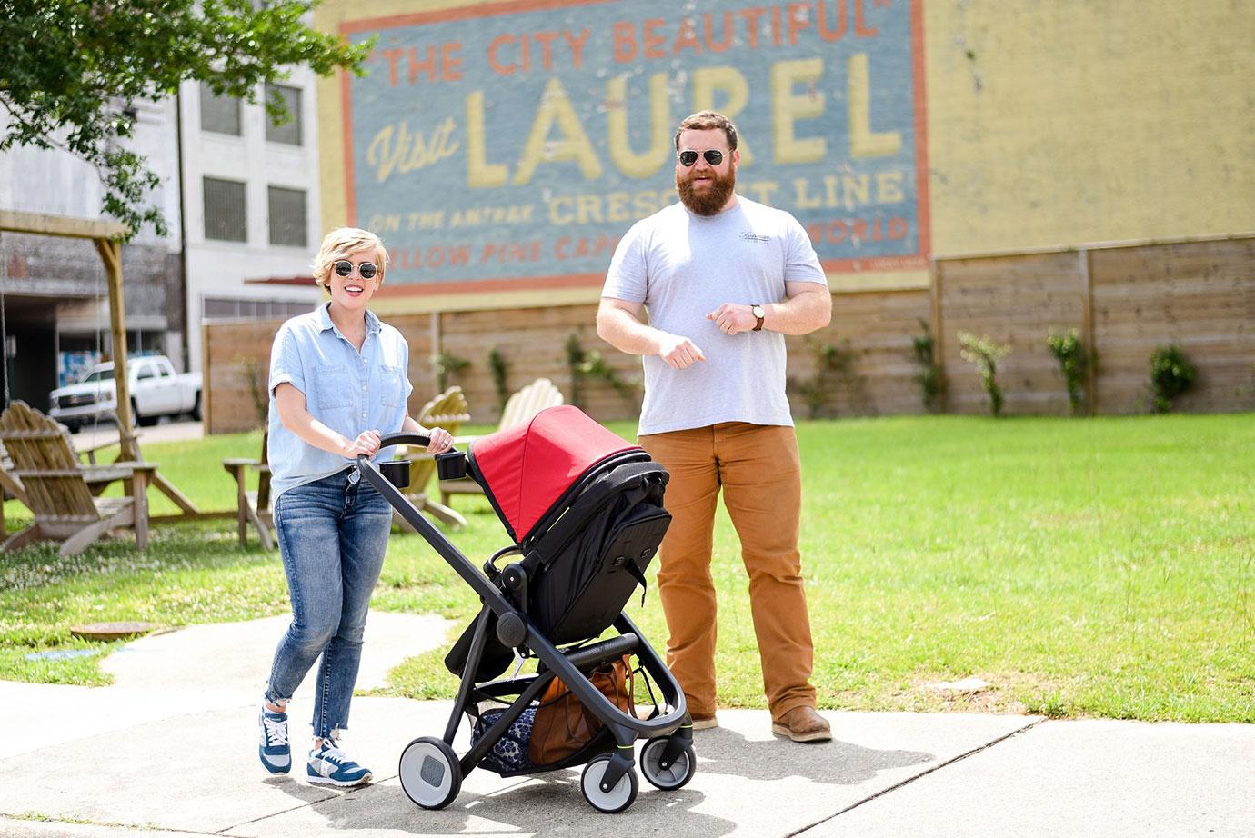 Ben and Erin Napier Walking in Downtown Laurel