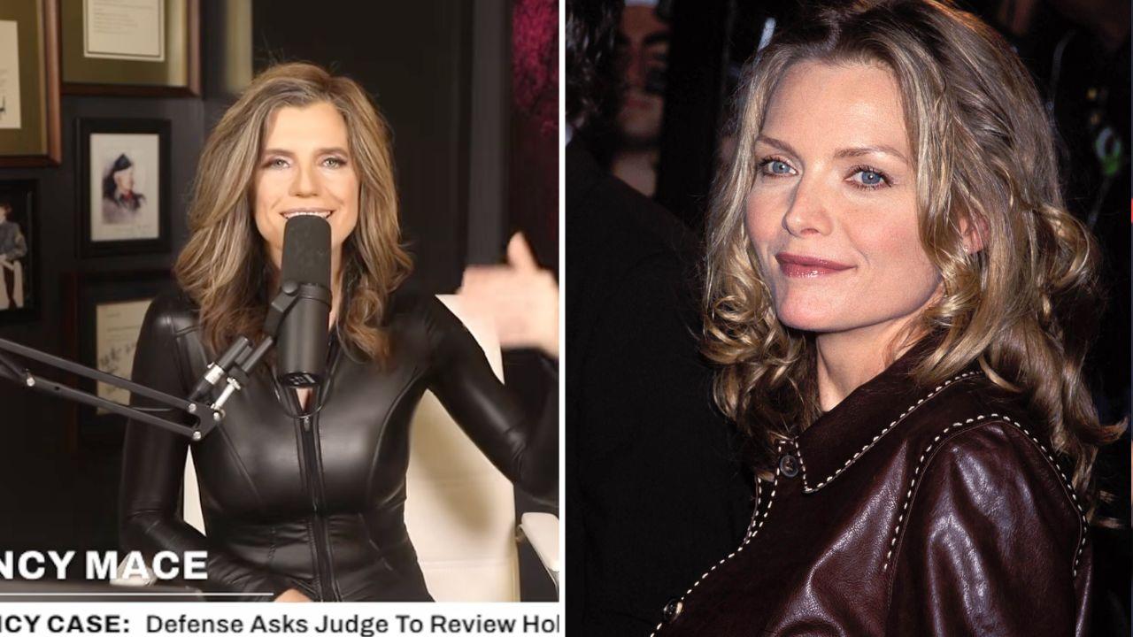 Image of Nancy Mace's skin-tight look drew comparisons to Michelle Pfeiffer's iconic Catwoman costume.