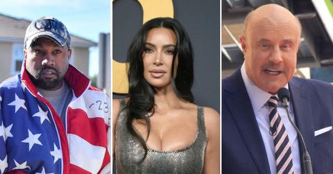 Composite photo of Kanye West, Kim Kardashian and Dr. Phil.