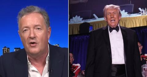 split of Piers Morgan, Donald Trump.
