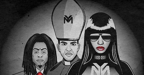 Nicki minaj lil wayne drake only cover art