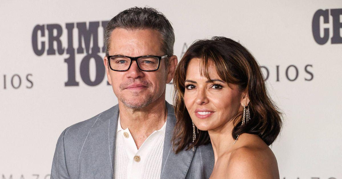image of Matt Damon attended the championship match with his wife, Luciana Barroso, while keeping a low profile in the celebrity-filled crowd.