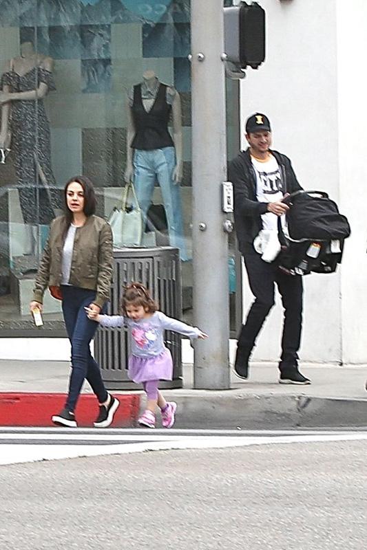 *EXCLUSIVE* Mila Kunis and Ashton Kutcher enjoy some family time