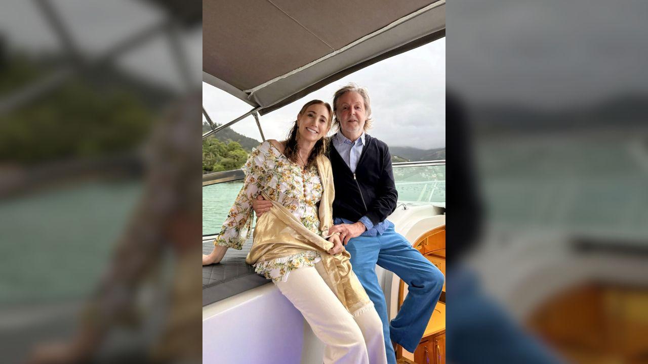 Photo of Paul McCartney married Nancy Shevell in 2011.
