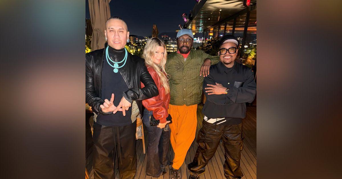 image of Fergie reunited with the Black Eyed Peas for a special birthday celebration.