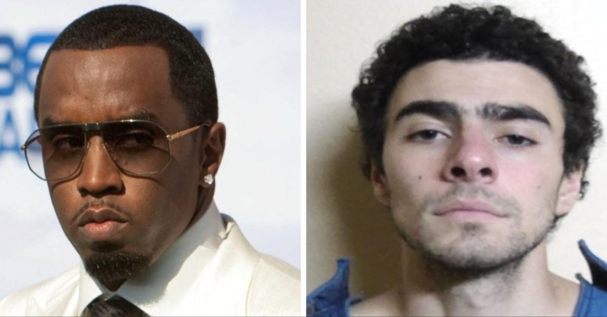 Split photo of Sean 'Diddy' Combs and Luigi Mangione