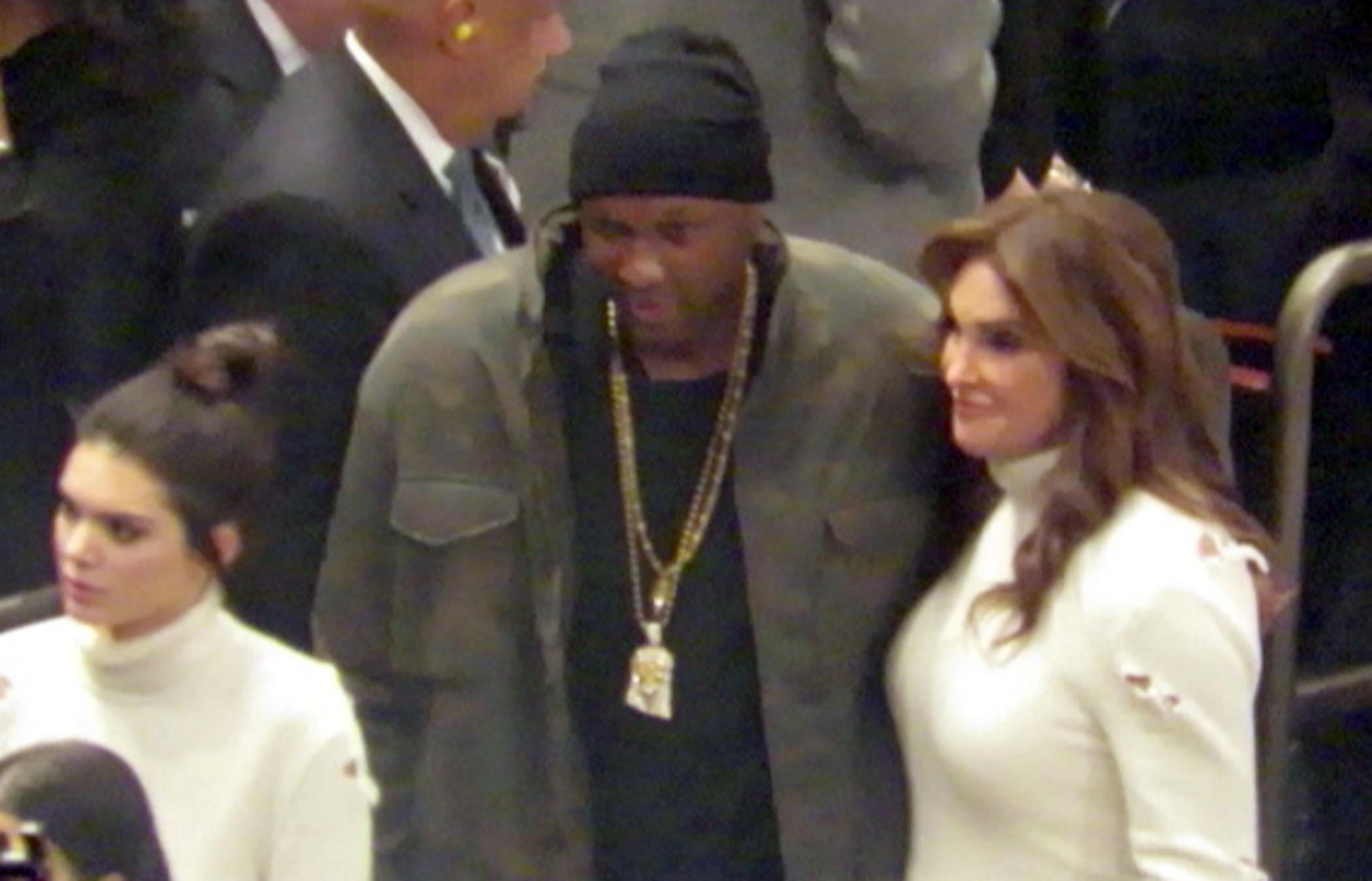 Caitlyn Jenner and Lamar Odom share a hug together after his 1st appearance