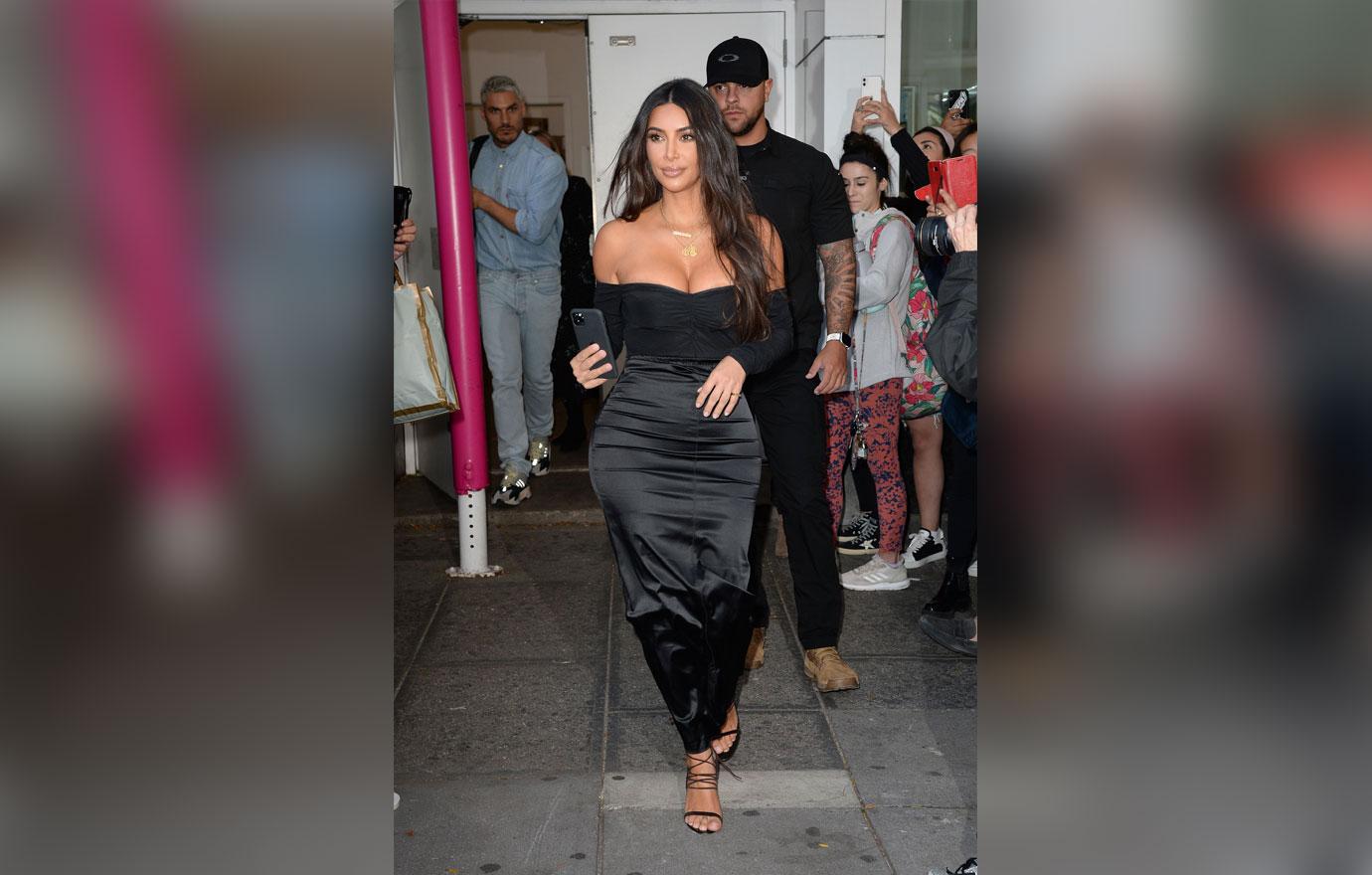 Kim Kardashian In Black Dress Weight