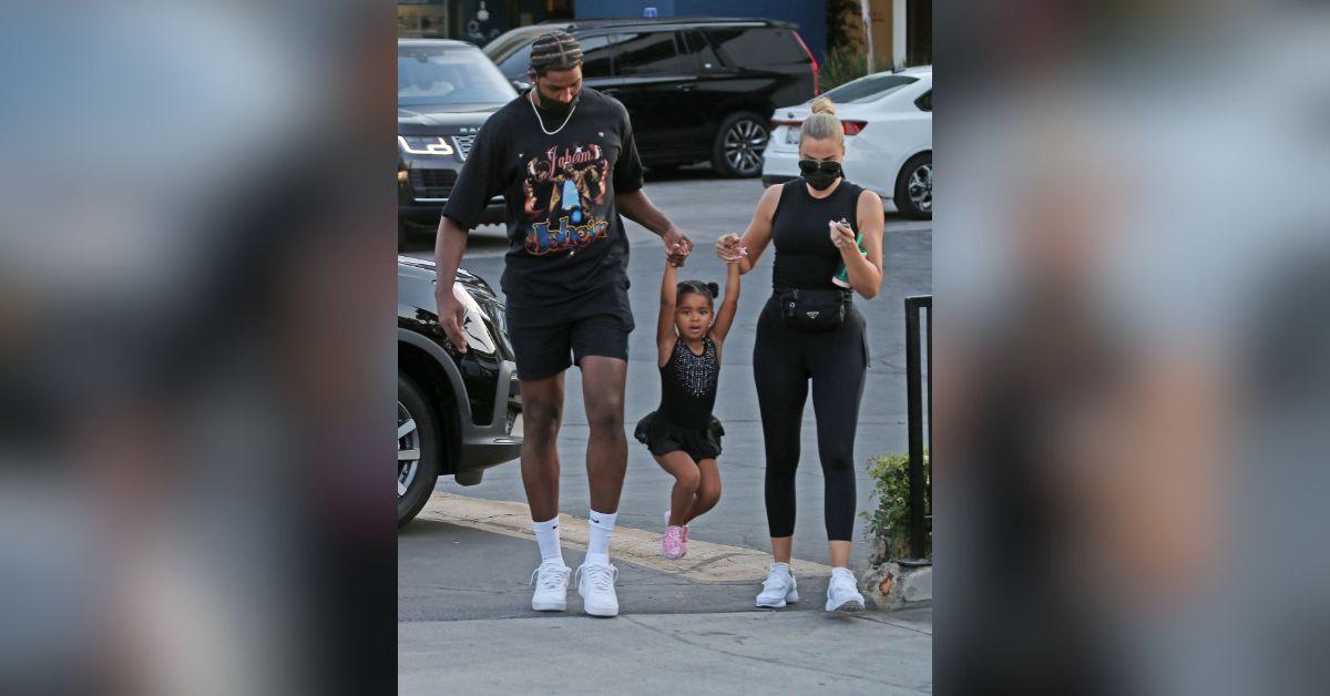 Photo of Khloe Kardashian, True and Tristan Thompson