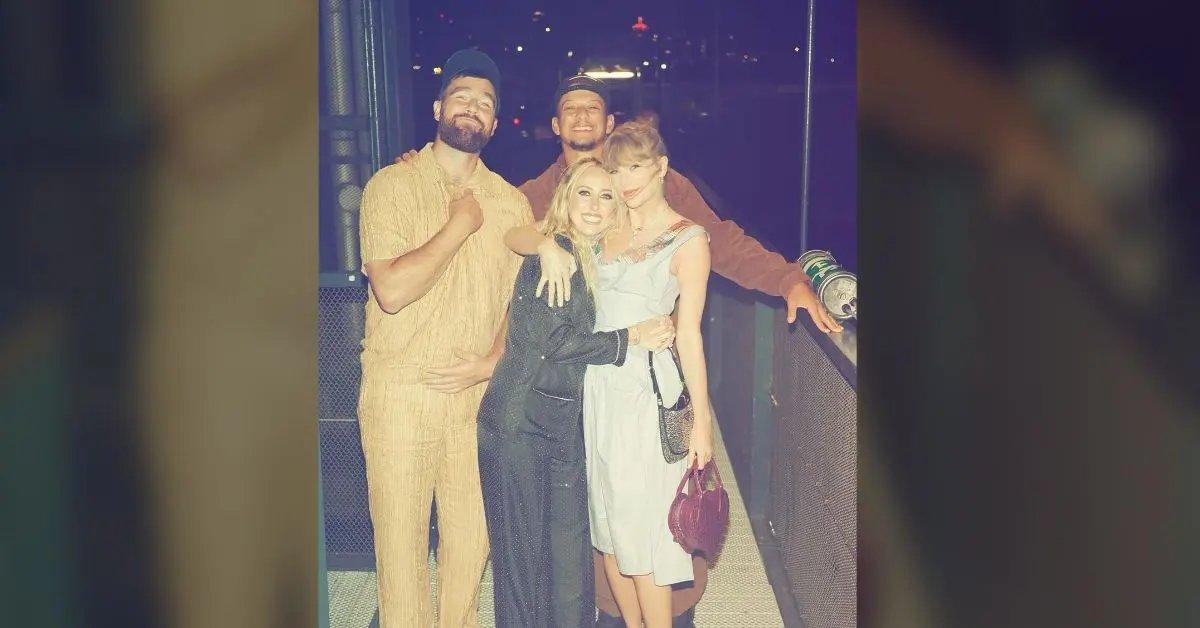 Photo of the singer and Brittany Mahomes met after the former began dating Travis Kelce.