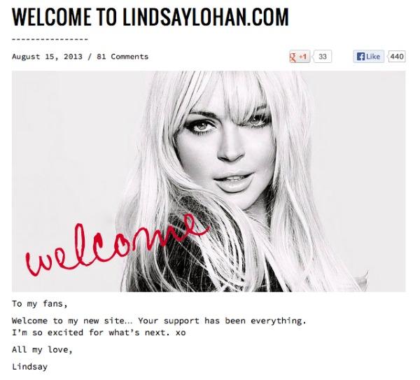 Lindsay Lohan Homepage