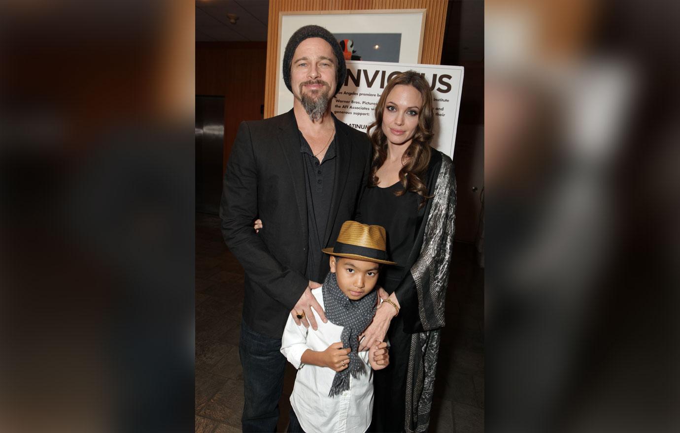 Brad Pitt & Maddox & Angelina Jolie