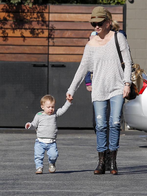 January Jones Son Xander Is Walking