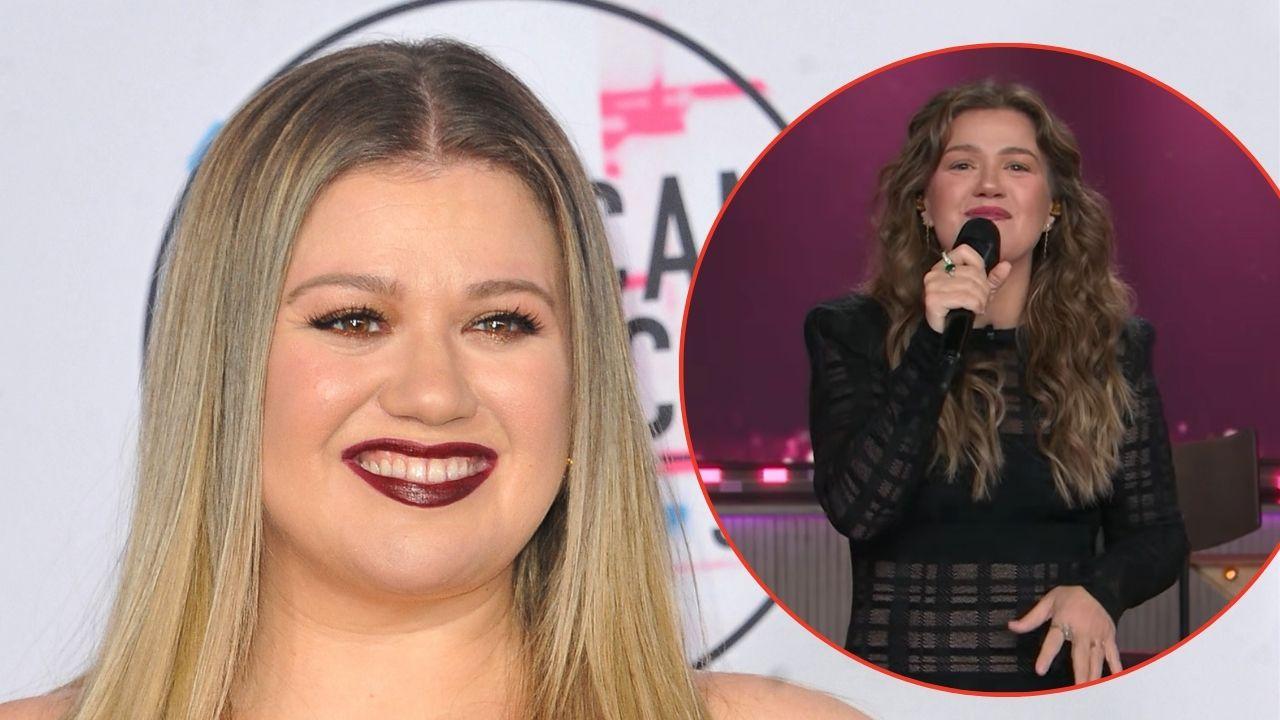 split photo of Kelly Clarkson