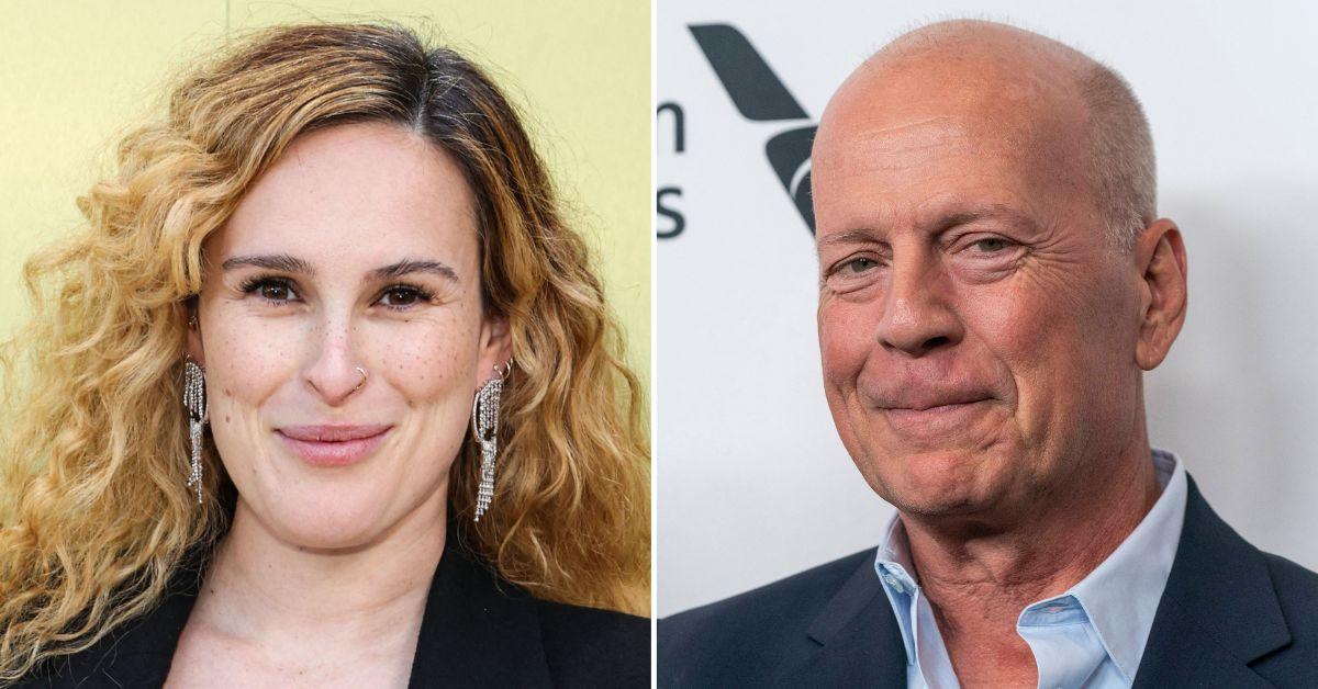 Composite photo of Rumer Willis and Bruce Willis. 