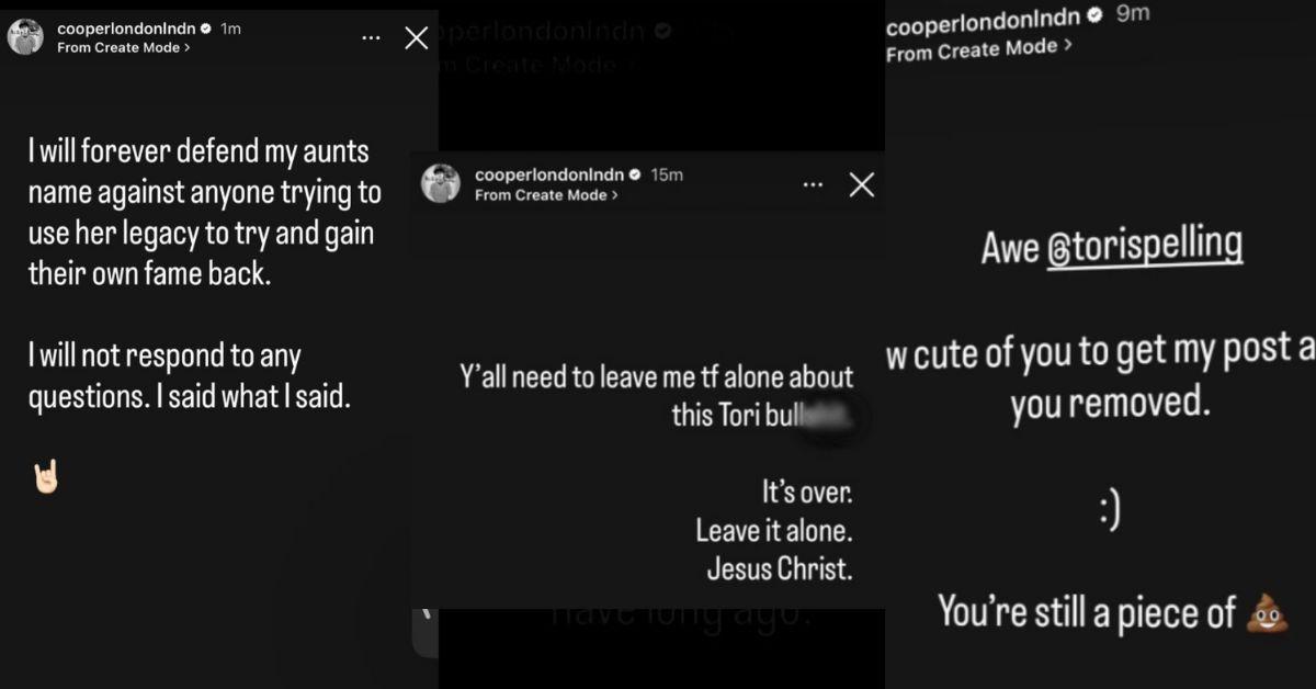 Photo of Cooper London's Instagram Story posts