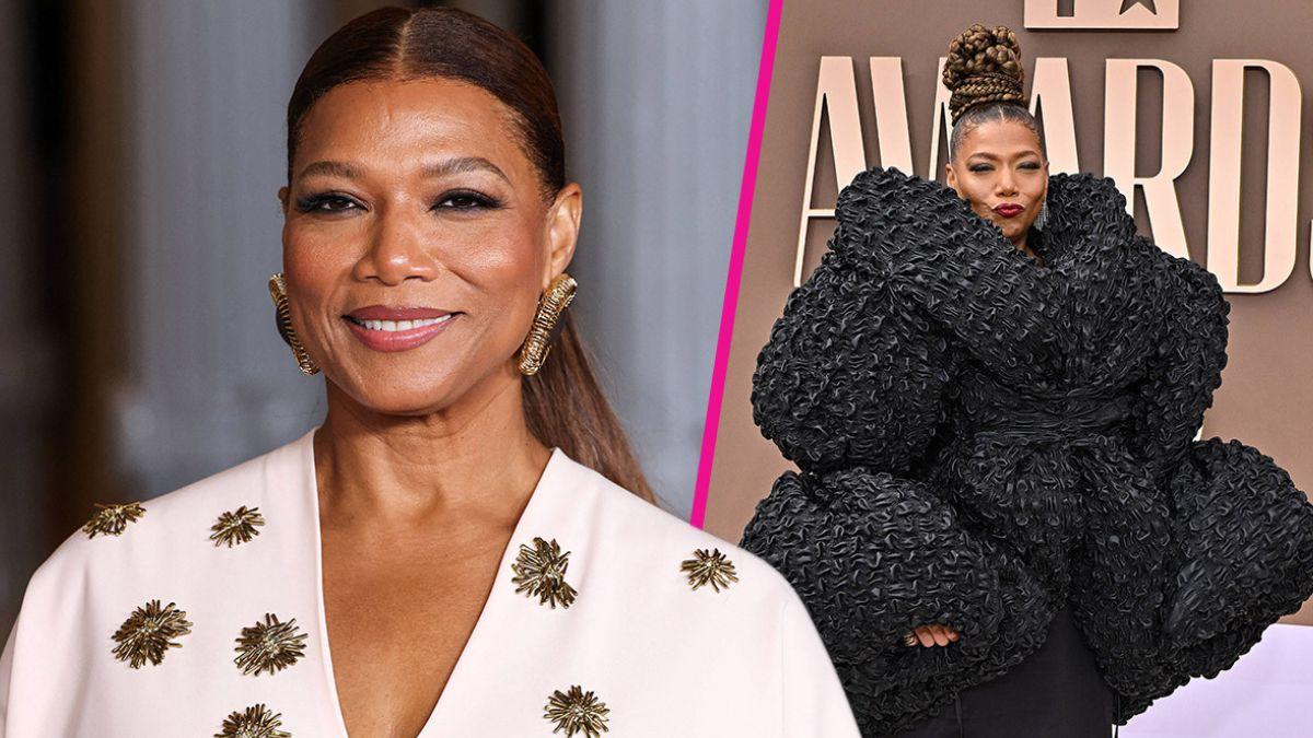 Split photo of Queen Latifah