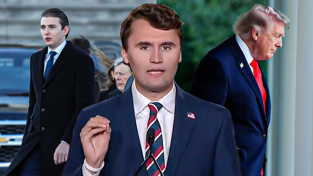 Photo of Barron Trump, Donald Trump and Charlie Kirk