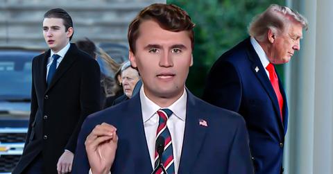 Photo of Barron Trump, Donald Trump and Charlie Kirk