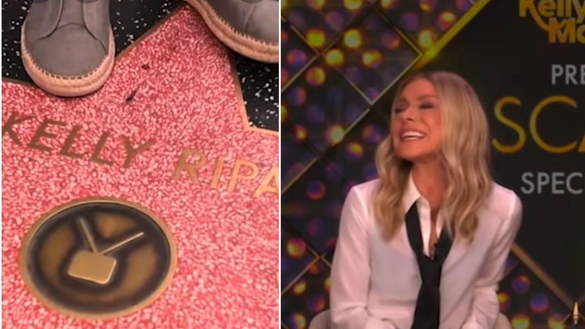 Image of Kelly Ripa received a status report about her star from comedian Max Friend.