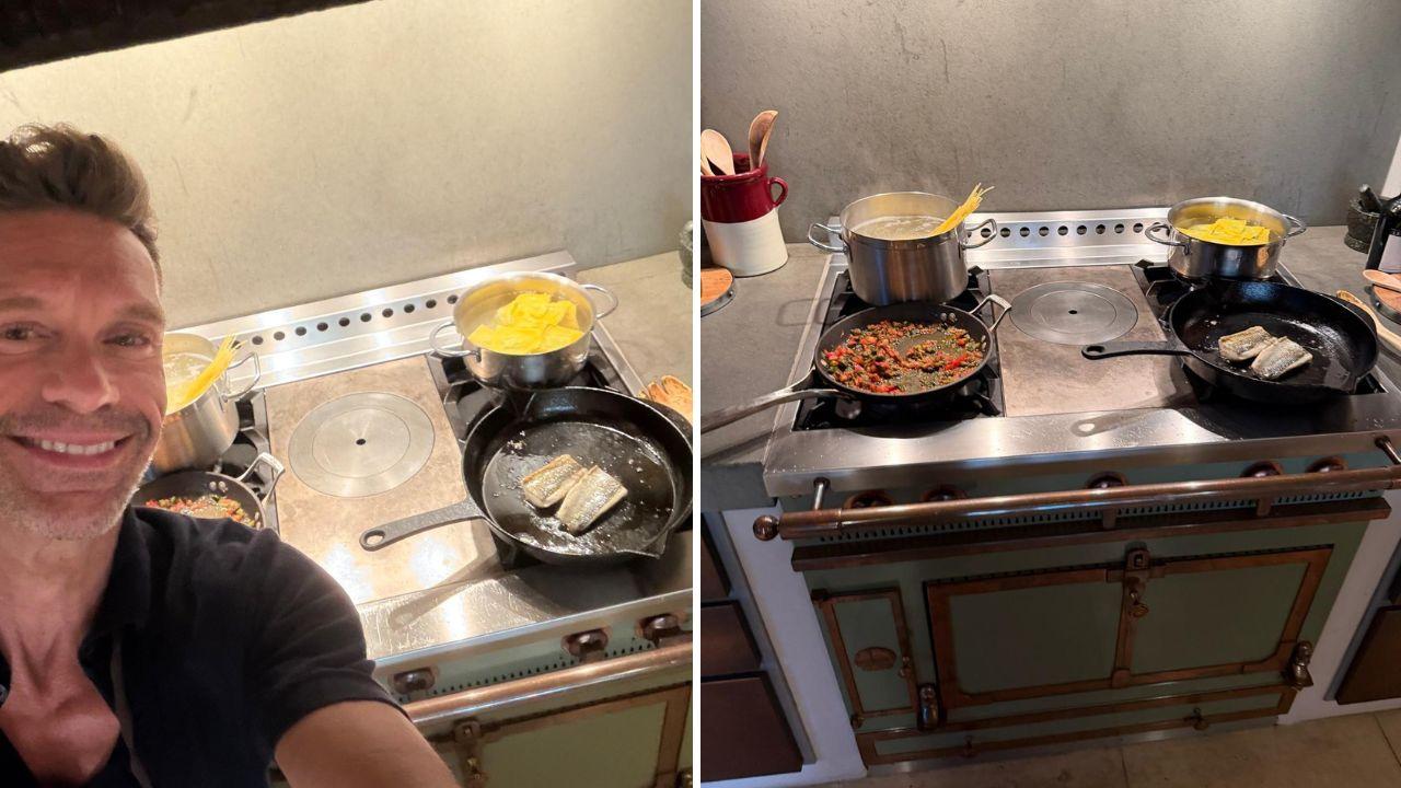 image o fRyan Seacrest did not reveal the identity of the person who joined him for the meal.