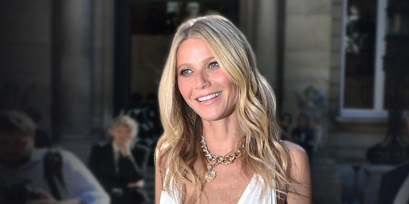 Gwyneth Paltrow Smiling Wearing White dress