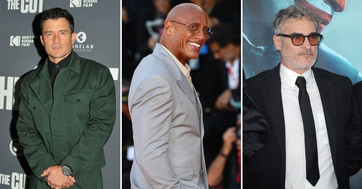 Composite Photos of The Rock, Joaquin Phoenix and Orlando Bloom