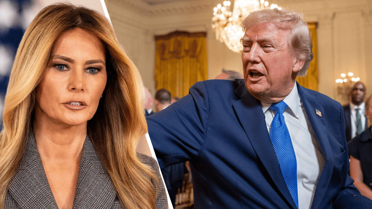 Composite photo of Melania Trump and Donald Trump.