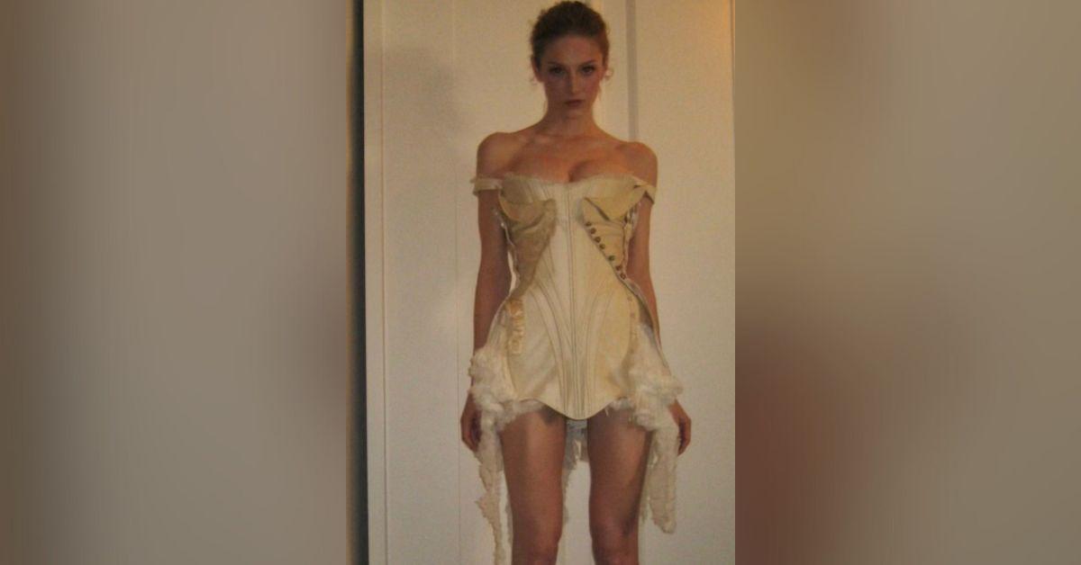 hunter schafer busts out corseted dress met gala photo