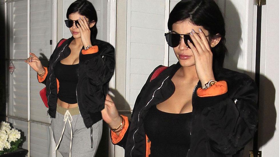 kylie jenner leaving epione skin salon