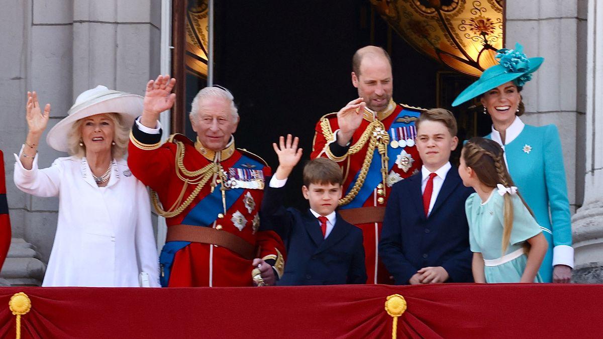 image of Kate Middleton and Prince William stand by King Charles amid ex-Prince Andrew's scandals. 