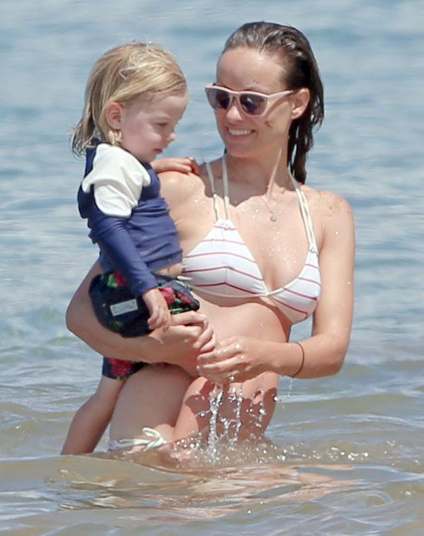 Olivia Wilde Pregnant Bikini Baby Bump Maui