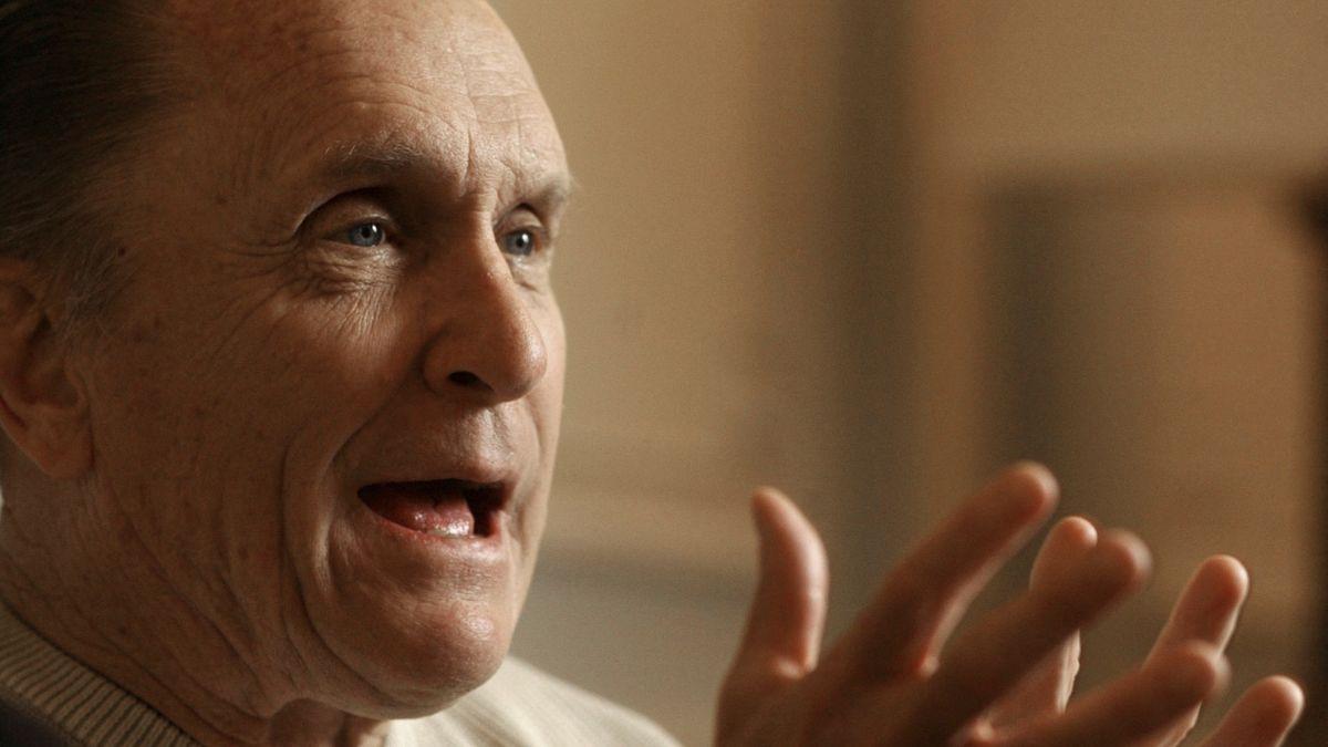 image of Robert Duvall addressed the age difference with humor. 