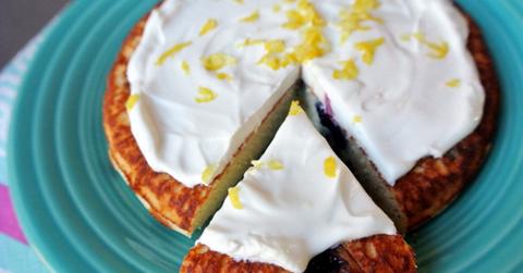 Lemon Blueberry Protein Pancake