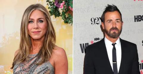 jennifer aniston unbothered pilates justin theroux kisses actress