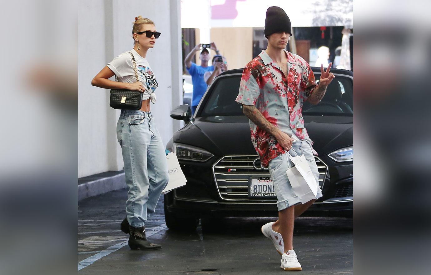 Justin Bieber and Hailey Bieber out and about, Los Angeles, USA - 29 Aug 2019