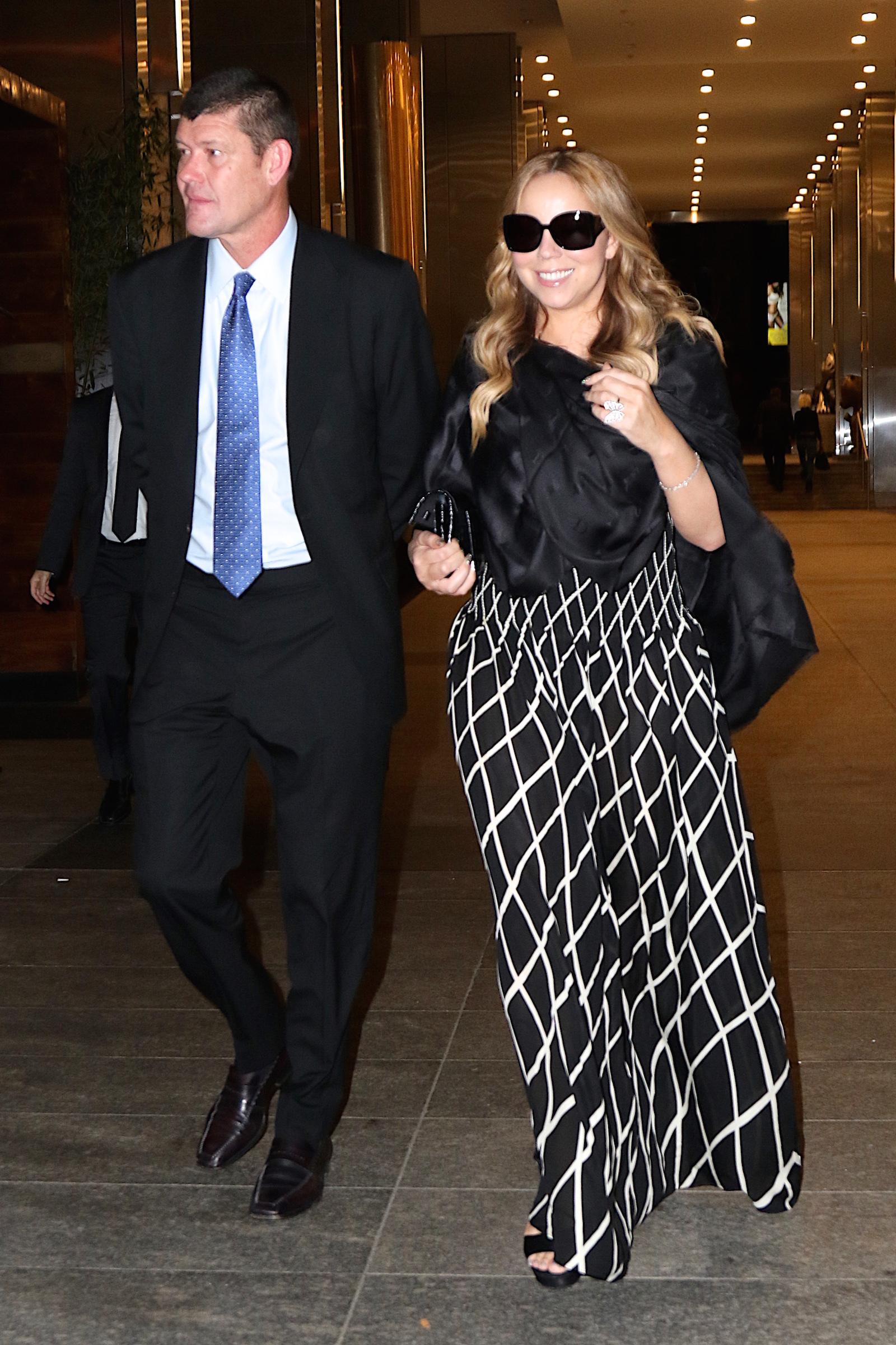 Mariah Carey and James Packer enjoy date night at Nobu in Midtown this evening