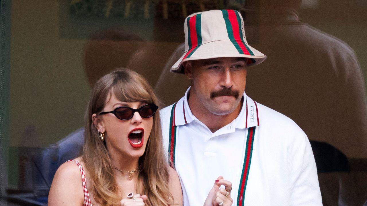 Image of Taylor Swift and Travis Kelce.