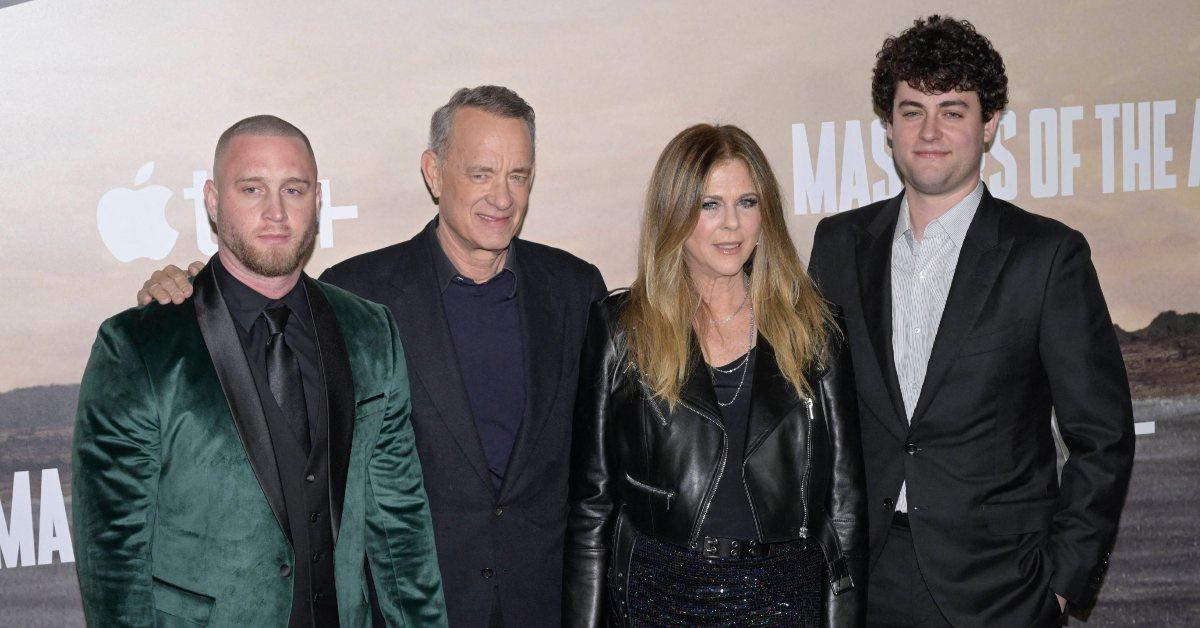 Photo of Tom Hanks and Rita Wilson with their sons Chet and Truman Hanks.