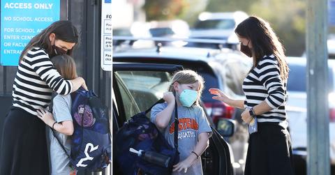 jennifer garner drops off son samuel swim practice photos