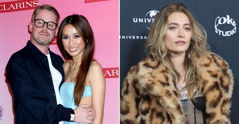 macaulay culkins fiancee brenda song photo goddaughter paris jackson birthday