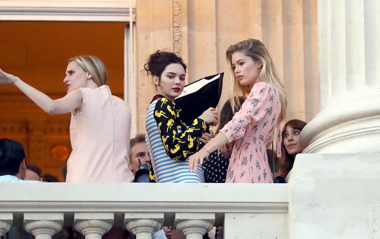 Kendall Jenner, Doutzen Kroes et Lauren Santo Domingo during Miu Miu Cruise Collection cocktail &amp; party in Paris