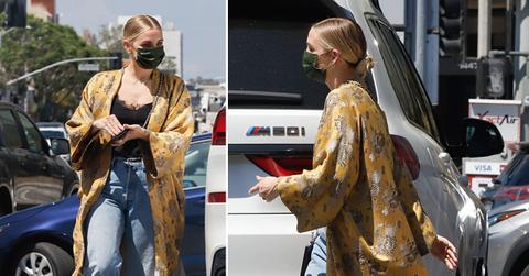 ashlee simpson pumping gas in la